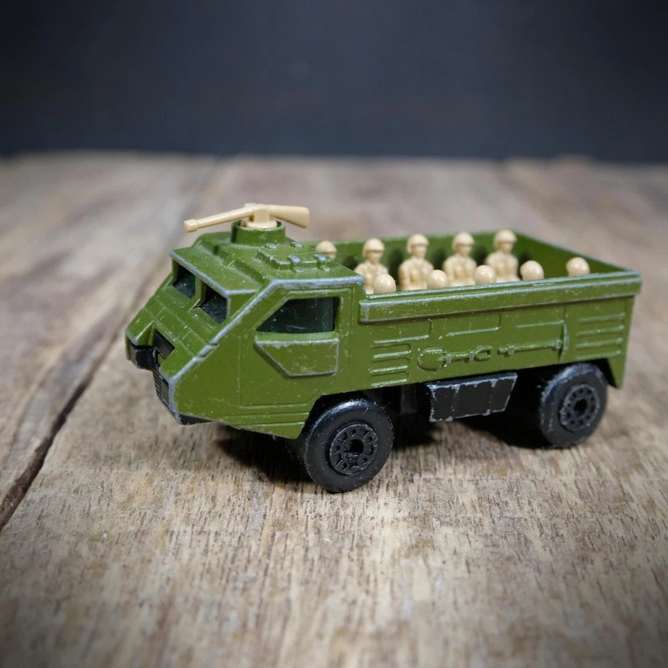 Bundleof Vintage Matchbox Military Vehicles, Stoat, Carrier, Weasel, Playworn