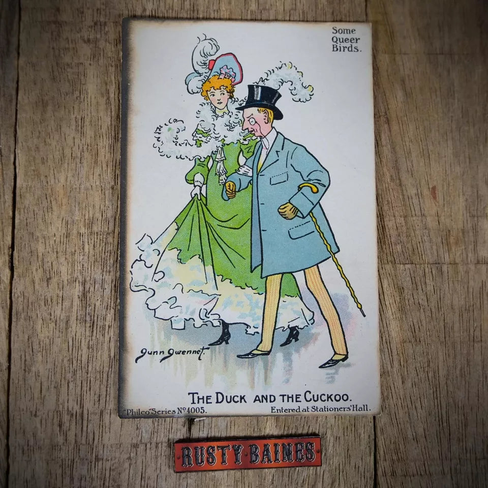 Postcard, Comic, Some Queer Birds, Duck & Cuckoo, High Fashion