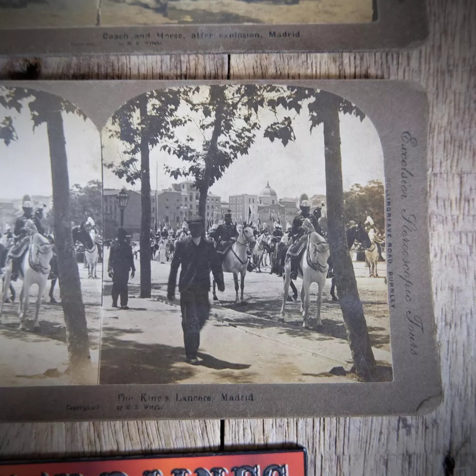 Stereoview Card Spain Madrid, Dead Horse Explosion, The King's Lancers