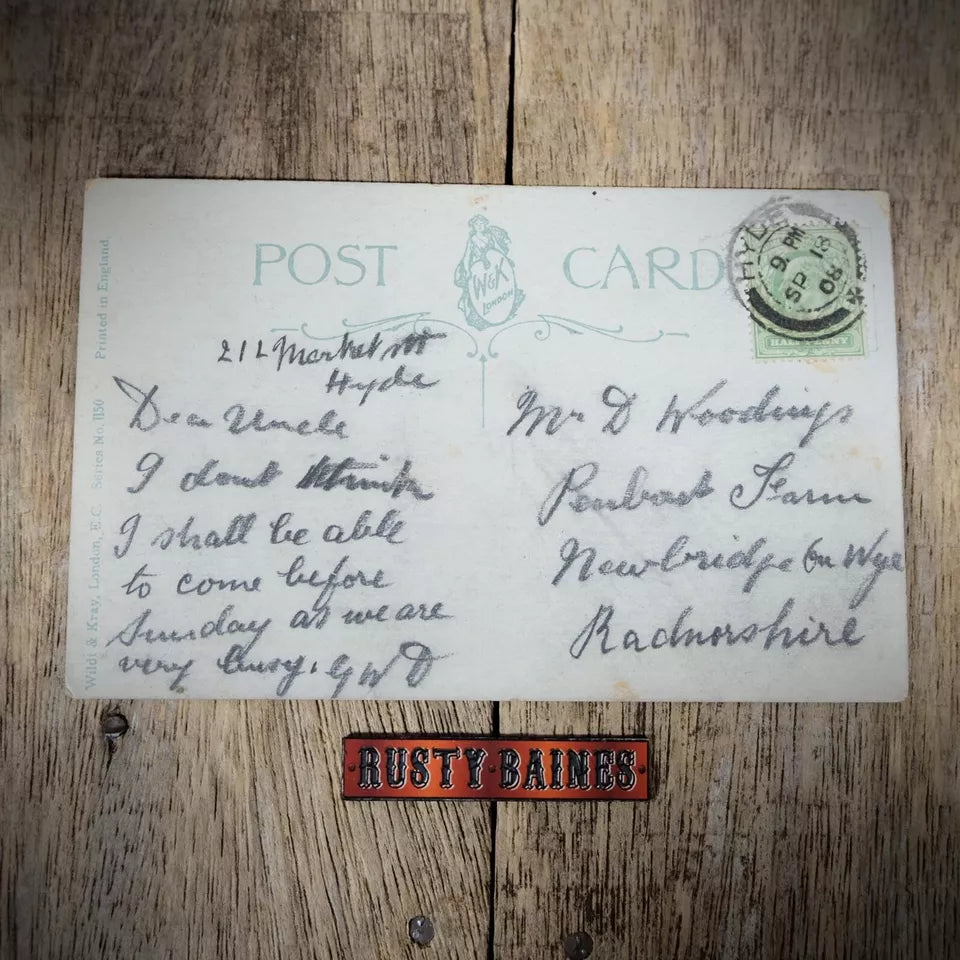 Postcard, Early 1900s Australian Campers, Wild Camping, Tent