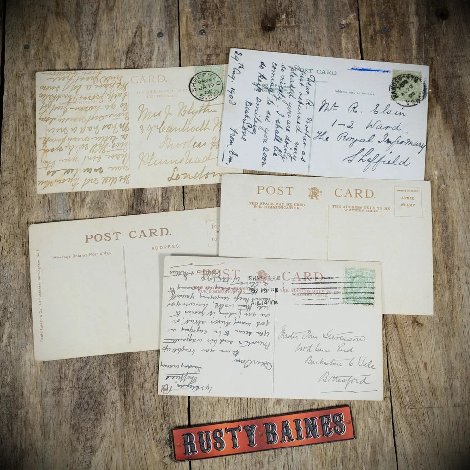 Bundle of Antique Postcards, Sheffield Whiteley Woods