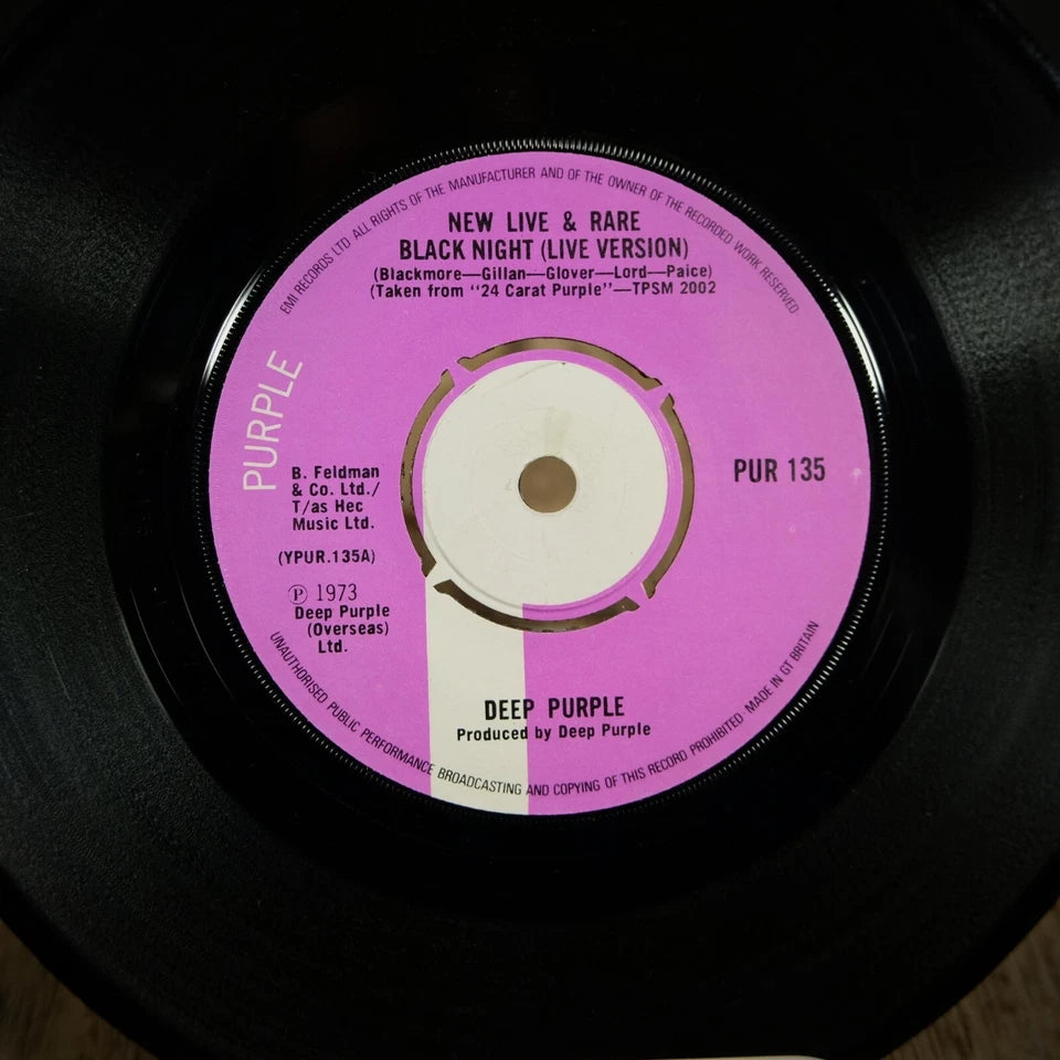 Record 7" Single, Deep Purple Black Night Live/Painted Horse, Promo