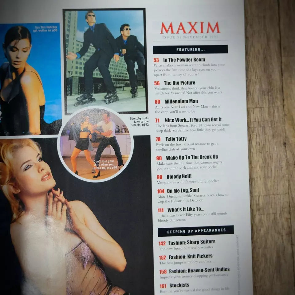 Maxim Magazine November 1997, Debbie Flett, TV Glamour Girls