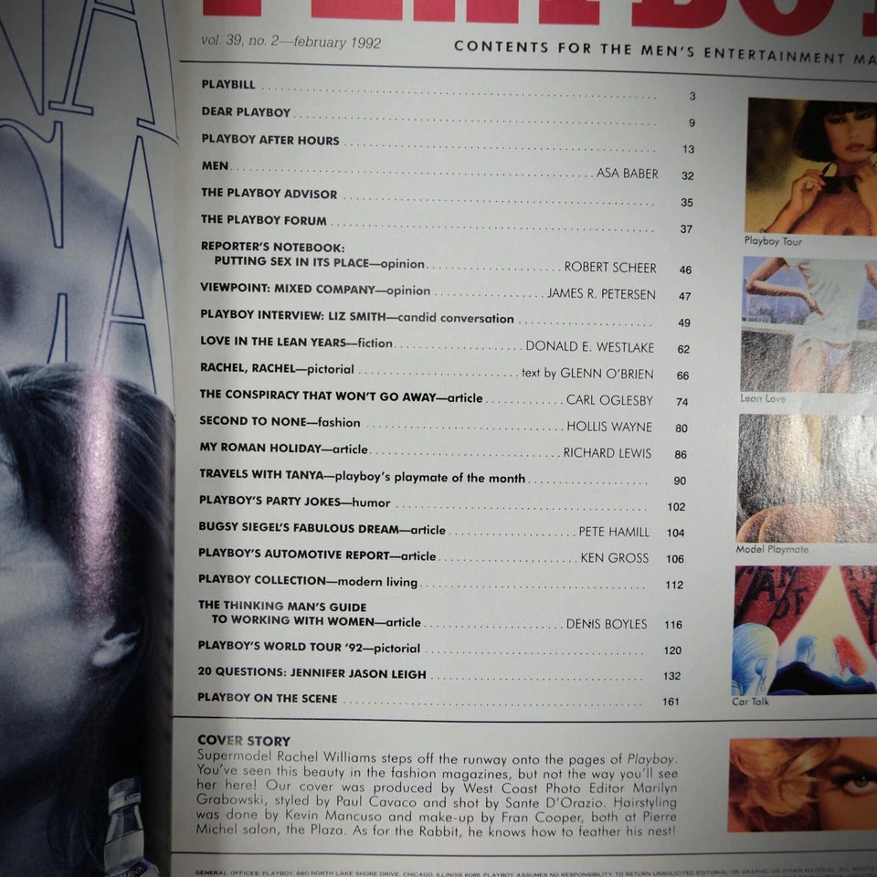 Playboy Magazine 1992 February