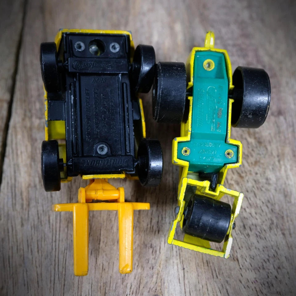 Pair of Vintage Matchbox Superfast, Rod Roller, Sambron Jacklift, Playworn