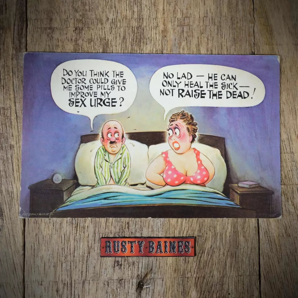 Vintage Comic Postcard, Bamforth, Time of Life Mature Man Sex Drive