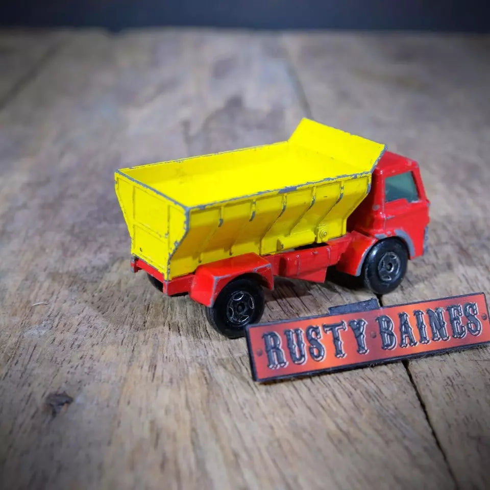 Matchbox #70 Ford Grit Spreader Lorry, Playworn, Red/Yellow, No Box