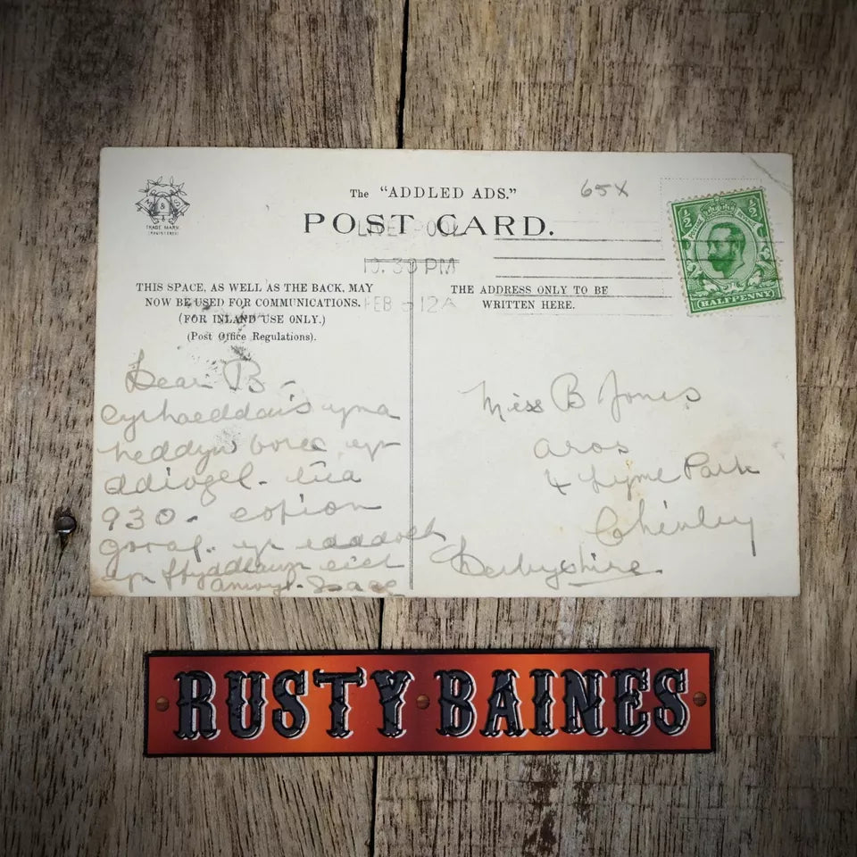 Vintage Comic Postcard, Addles Ads, Misch & Stock, Lost Umbrella