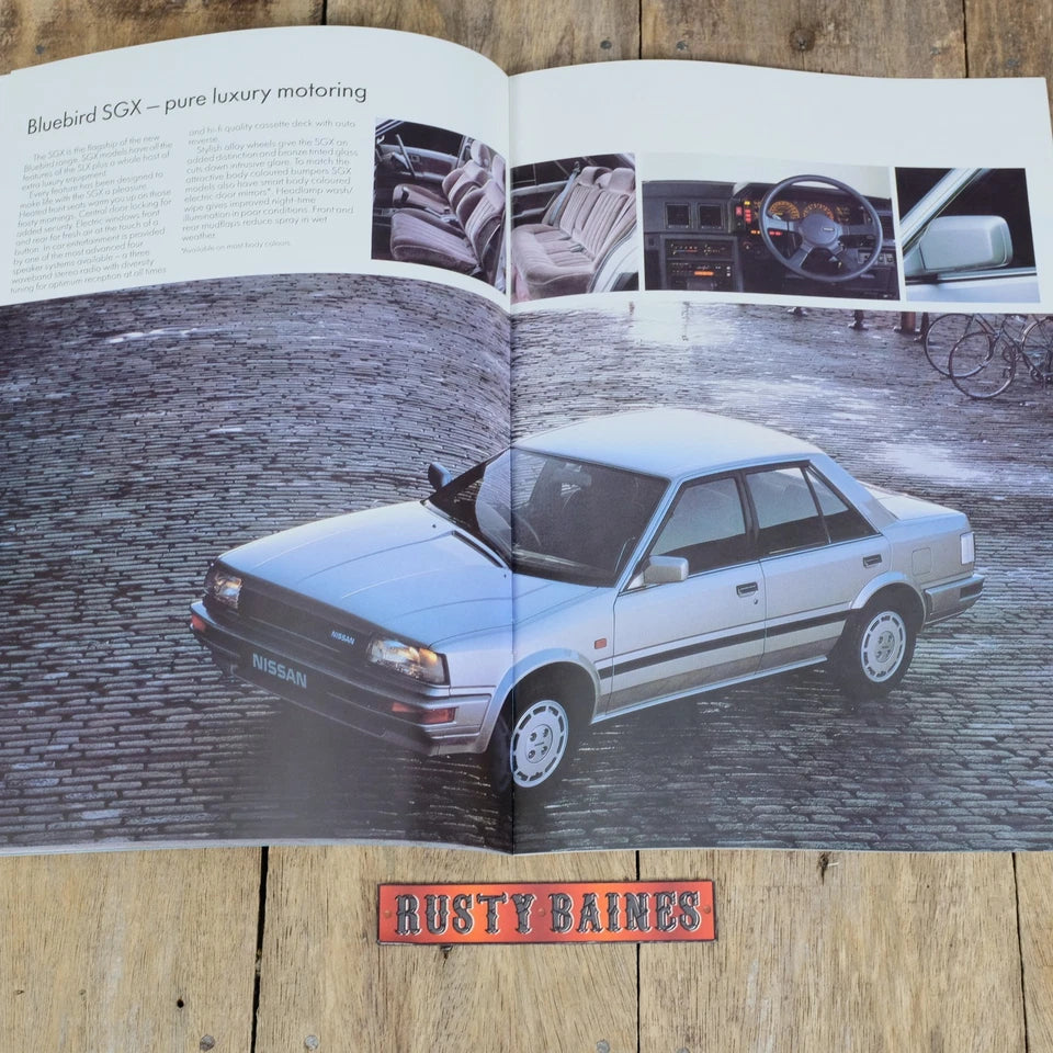 Original Car Brochure, Nissan Bluebird 1986