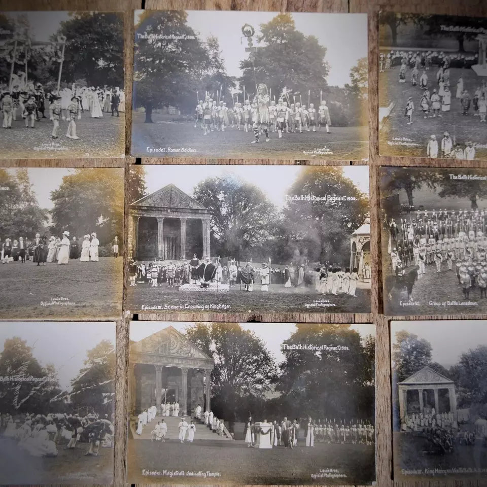 Postcard Bundle Bath Historical Pageant 1909 Real Photo