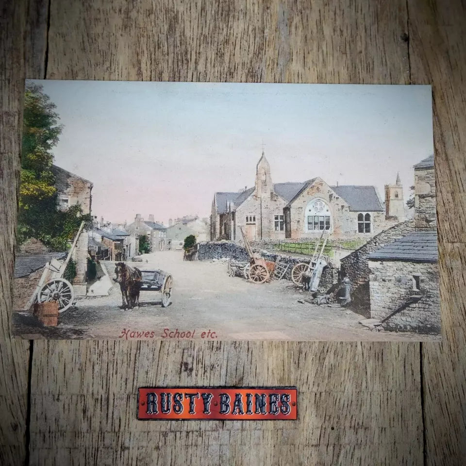 Postcard, Hawes Village School, Yorkshire, Frith Printed