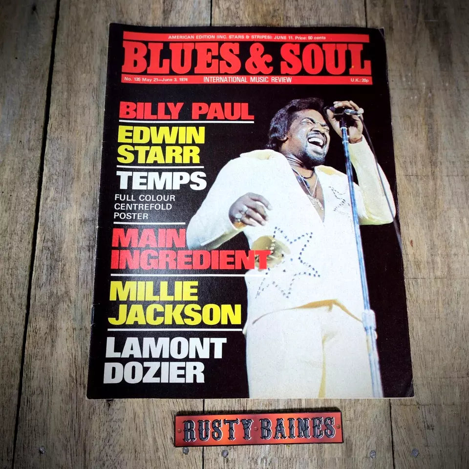Blues & Soul Magazine #135 1974 Lamont Dozier, Millie Jackson, Edwin Starr