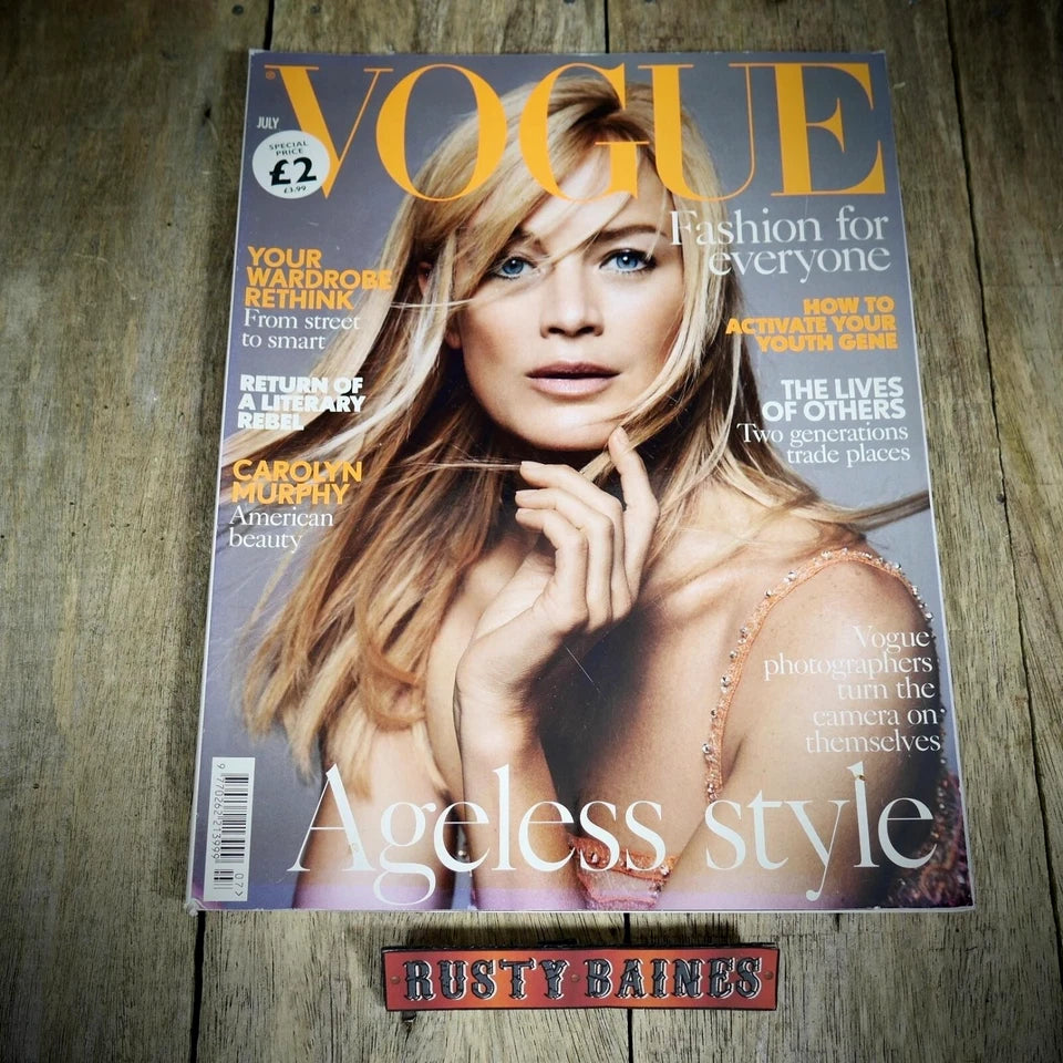 Vogue Magazine UK Back Issue, July 2017 Carolyn Murphy