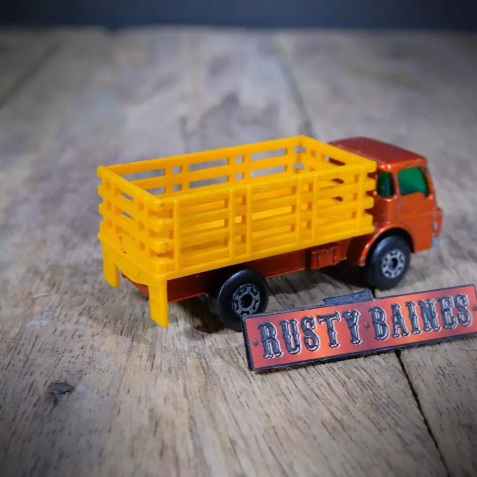 Matchbox #71 Cattle Truck, Copper, Playworn, No Box