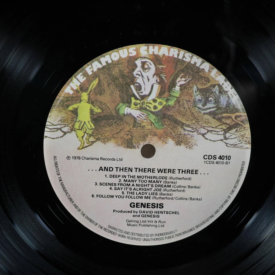 Record LP Album, Genesis, And Then There Were Three