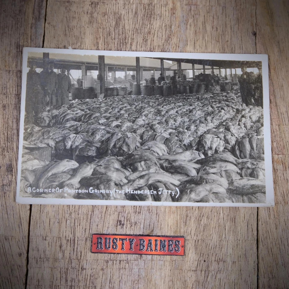 Postcard, Grimsby Fish Pontoon, Henderson Jetty, Real Photo