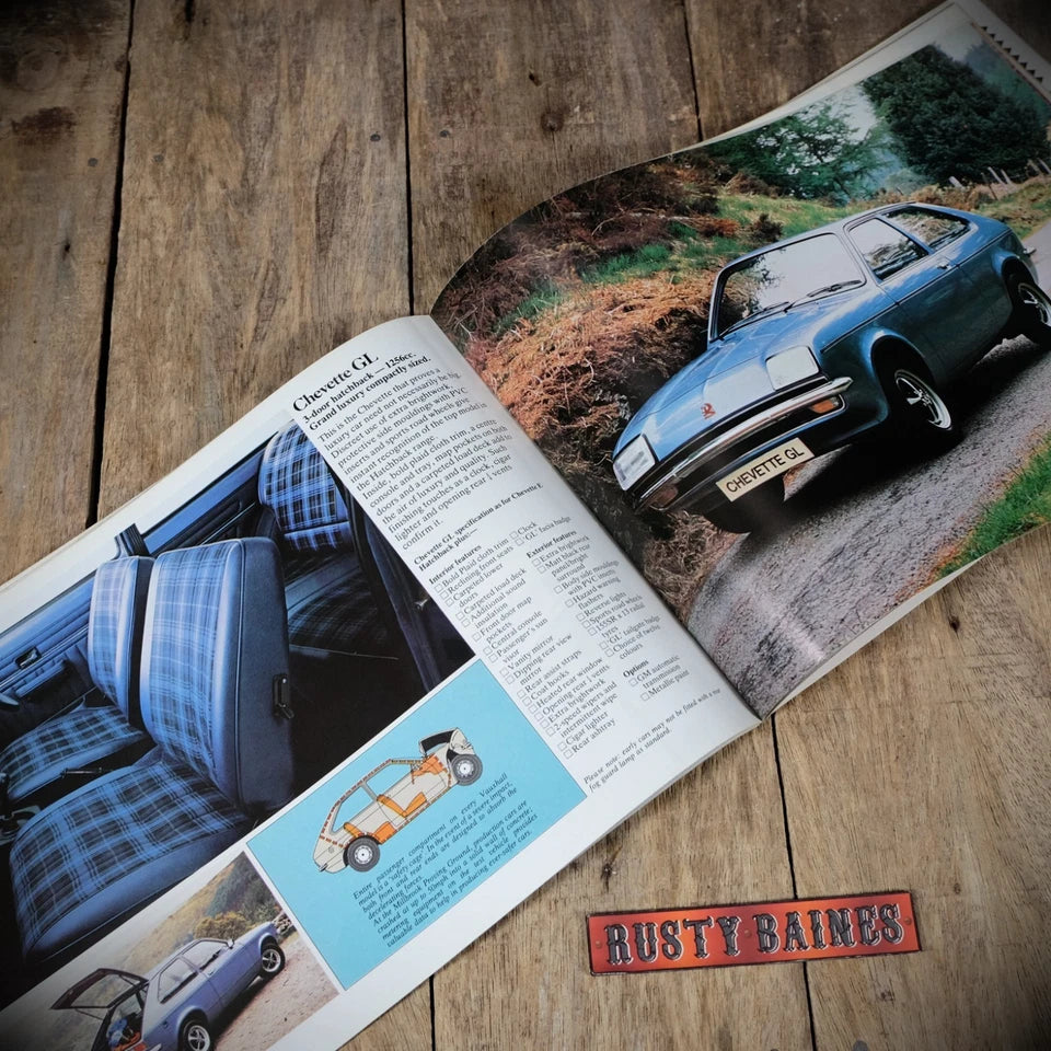 Car Brochure, Vauxhall Range 1979, Royale, Chevette, Carlton, Cavalier