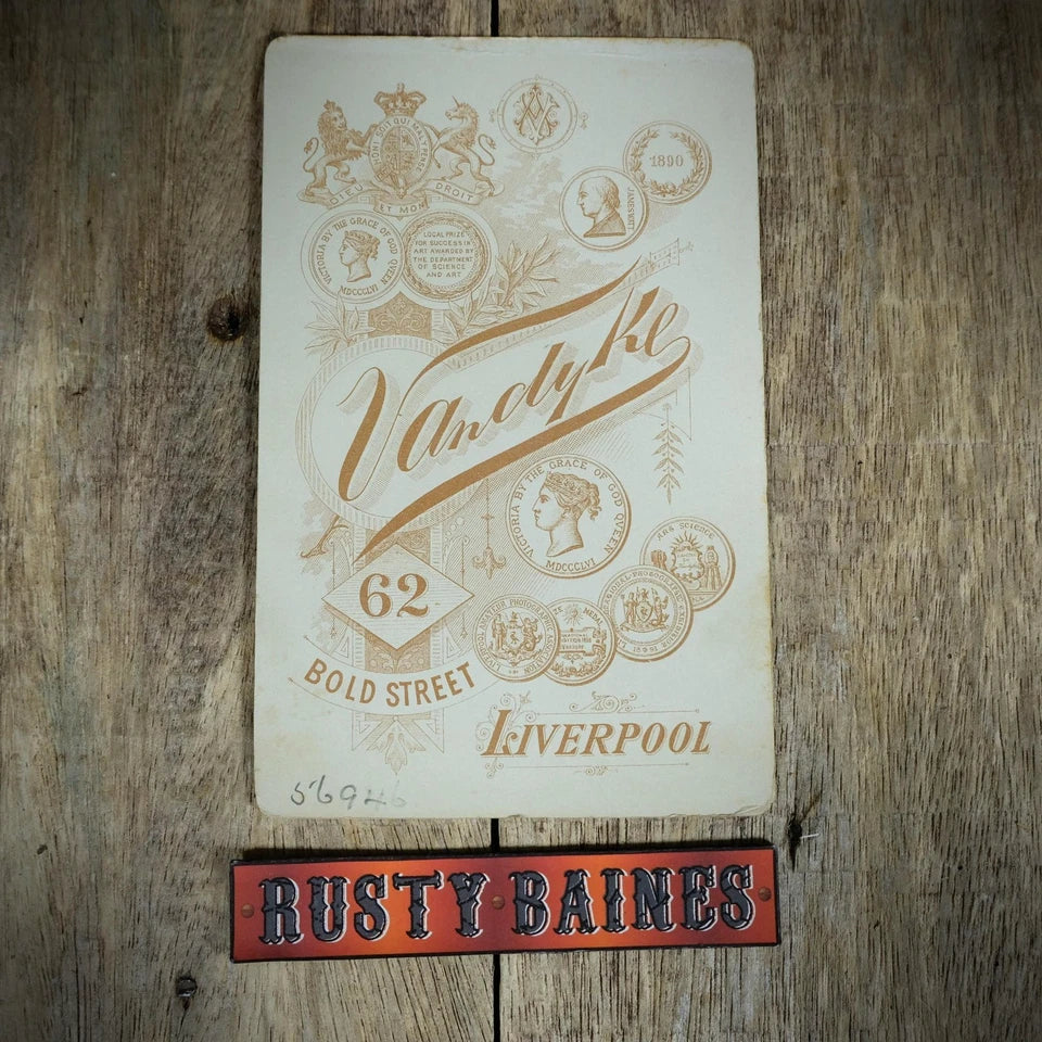 Cabinet Card Victorian Photo, Portrait of Nurse, Vandyke, Liverpool