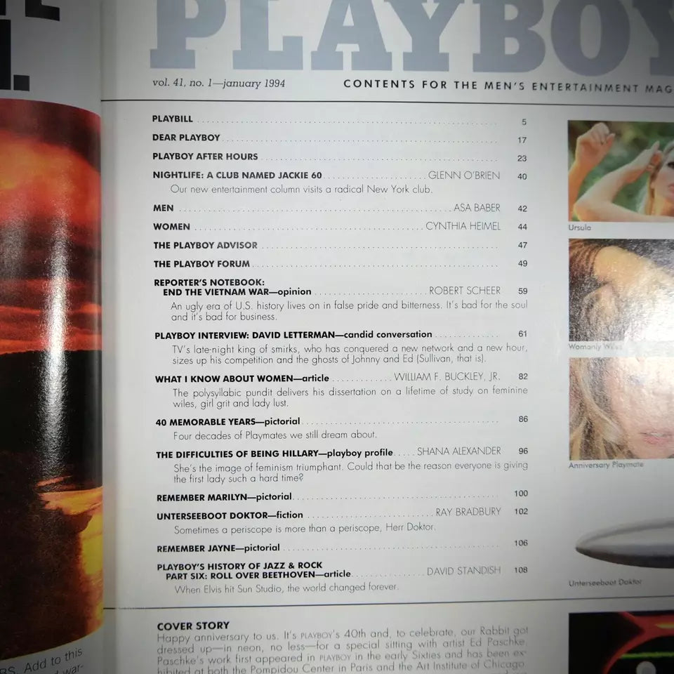 Playboy Magazine 1994 January - Fortieth Anniversary Issue