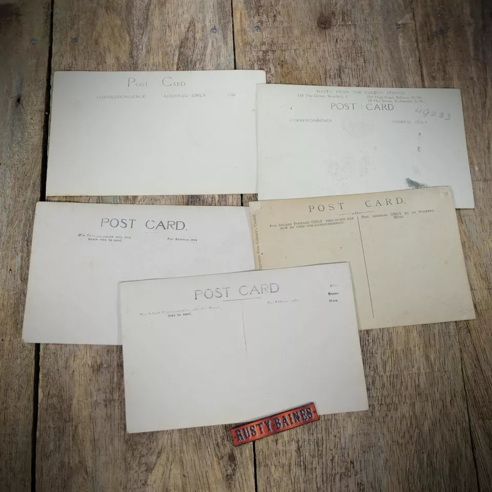 Postcards x5, Early 1900s Theatre, Actress, Pierrots, Real Photo