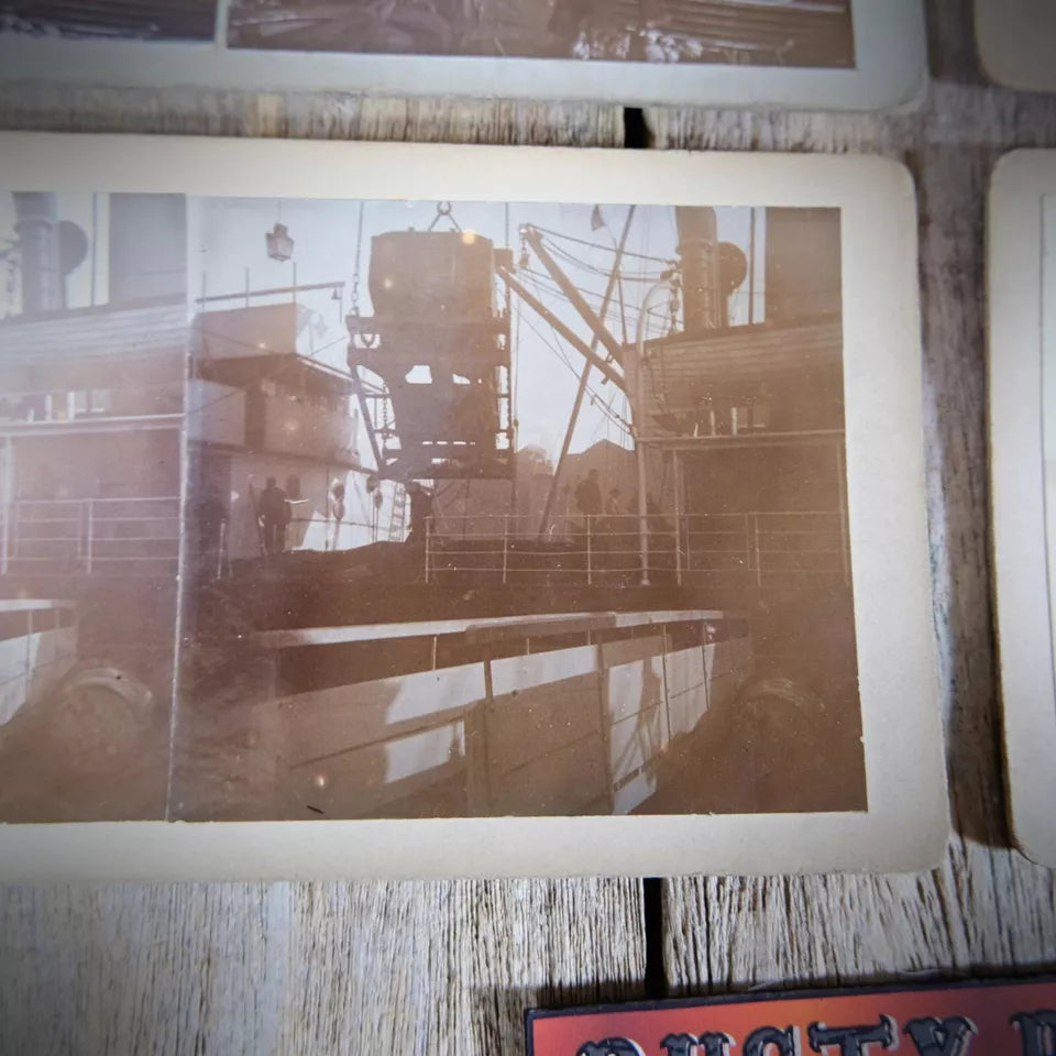 Stereoview Card, Bundle of Shipping Interest, Fishing/Boats/Barges