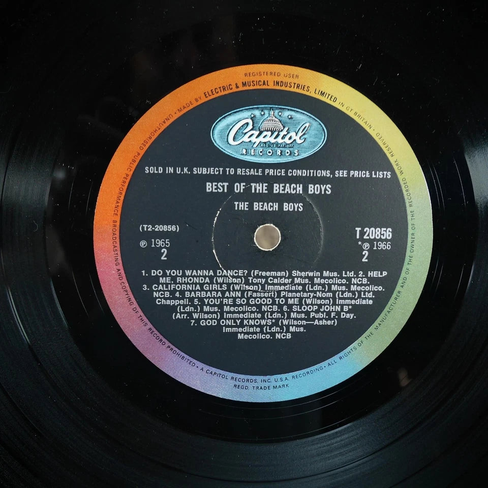 Record LP Album, Best of the Beach Boys, 20856 Mono