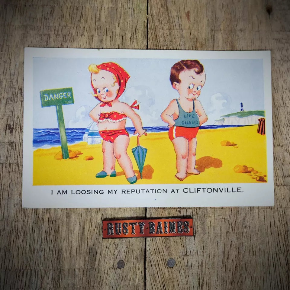 Postcard, Comic, Children Lifeguard, My Reputation in Cliftonville
