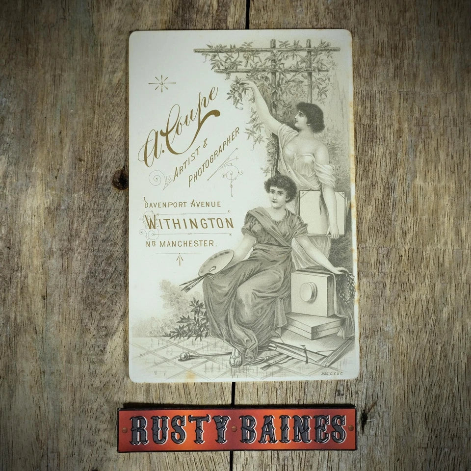 Cabinet Card Victorian Photo, Portrait of Man, Mutton Chops, Coupe, Manchester