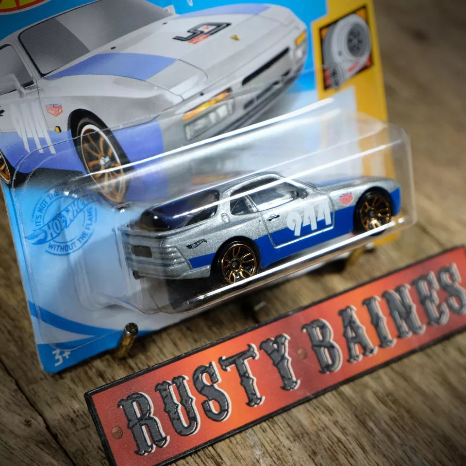 Hot Wheels, 89 Porsche 944 Turbo, Silver/Blue, HW Turbo, Short Card