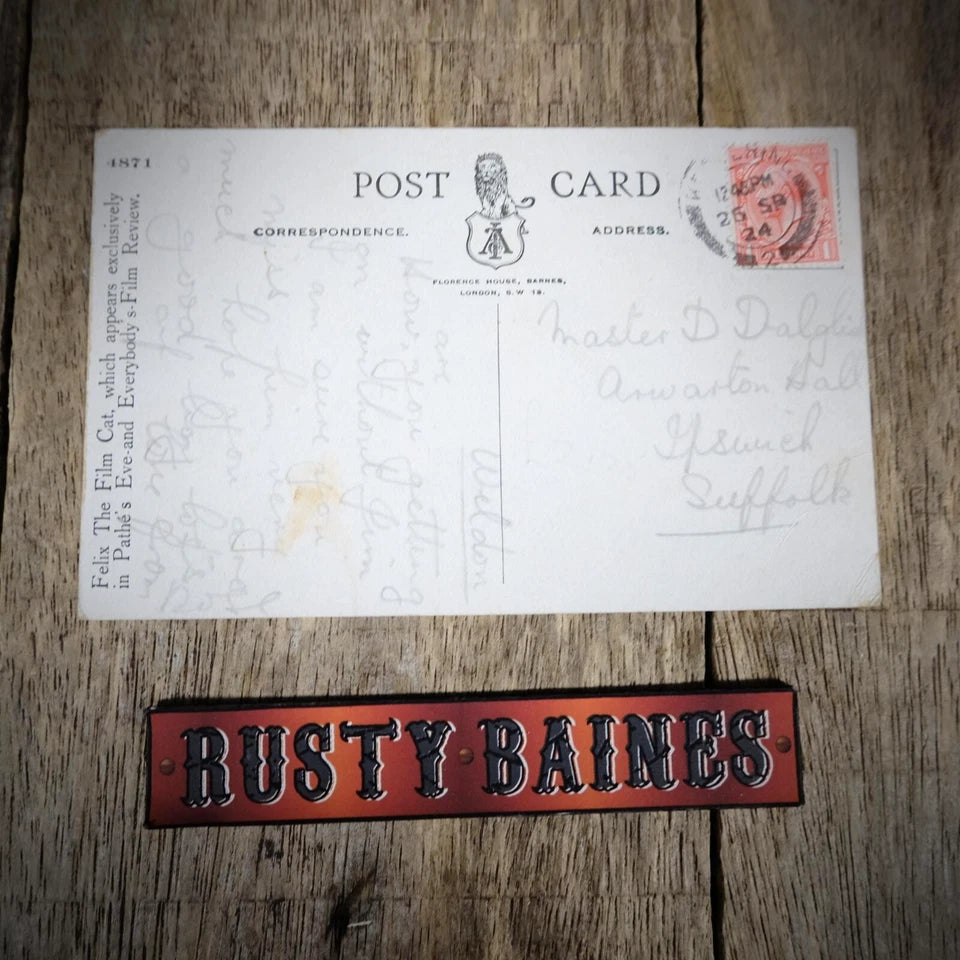 Postcard, Comic, Felix the Film Cat, Black-Eye Boy Fight