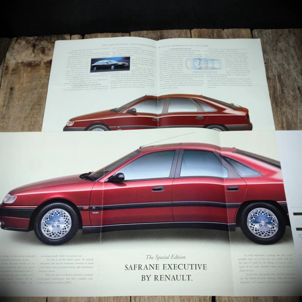 Sales Brochure x2, Renault Safrane Executive 2.2