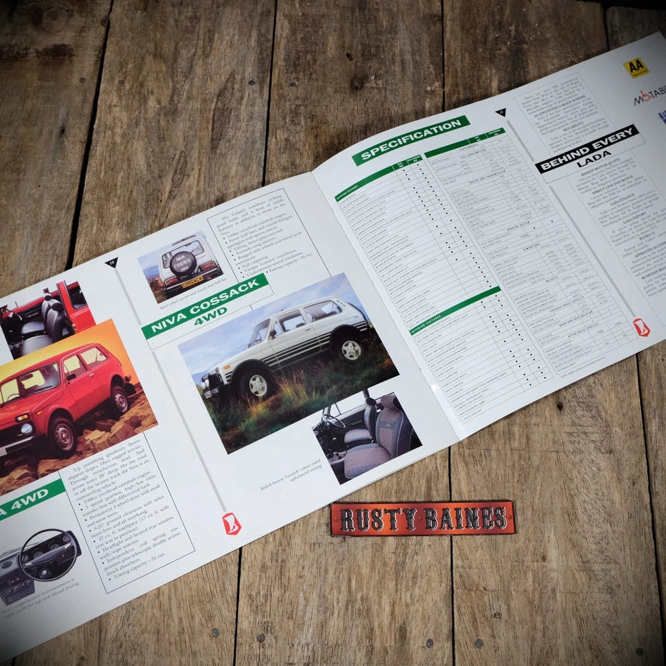 Car Brochure, Lada Range 1990 Samara Riva Niva