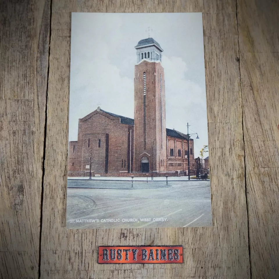 Postcard, Liverpool, West Derby St Matthew's Catholic Church