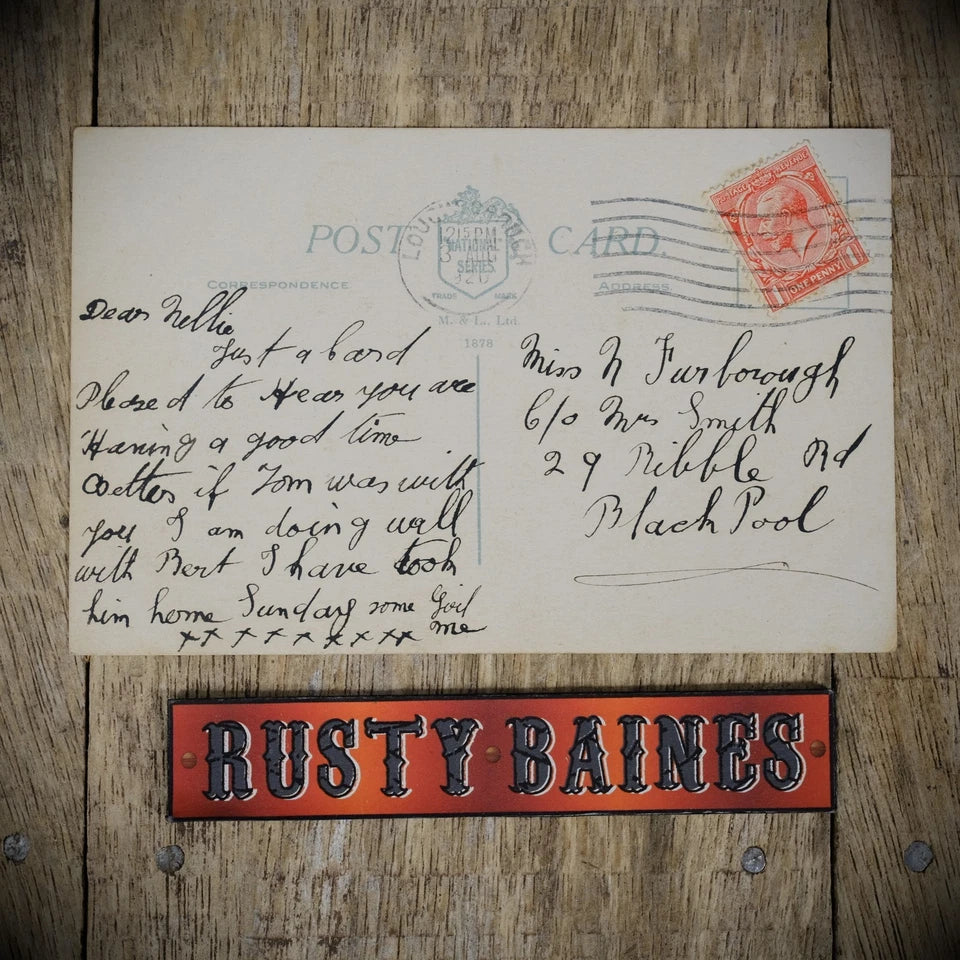 Postcard, Comic, Honeymoon Newlyweds Vintage Car, Luggage