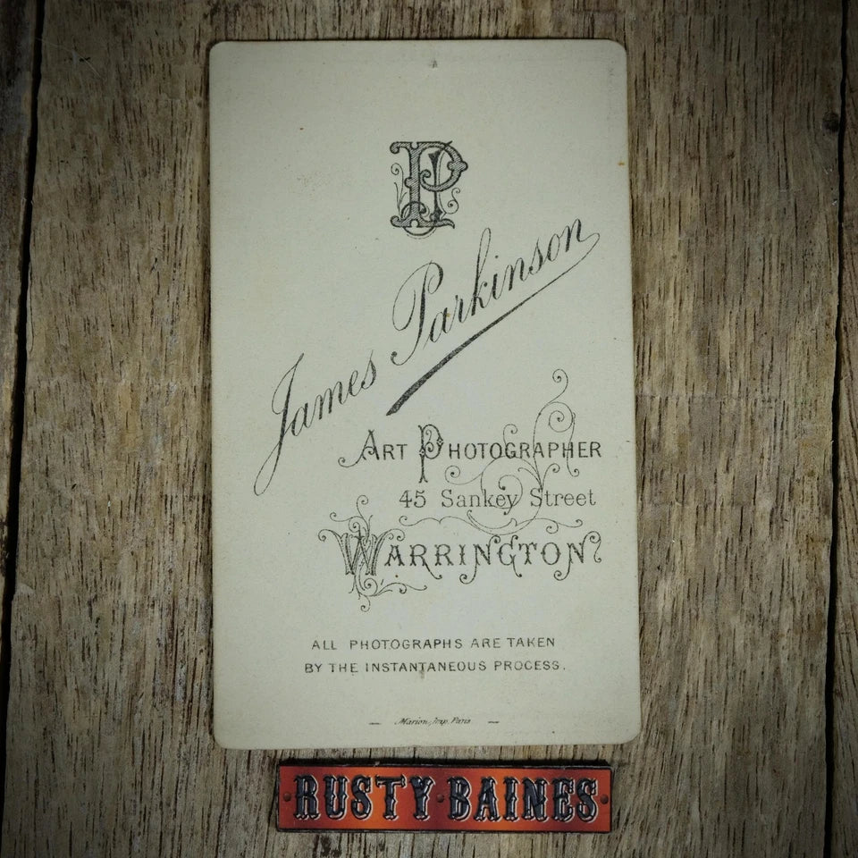 Carte de Visite (CDV) Portrait of Men in Clerical Collar & Spectacles, James Parkinson, Warrington