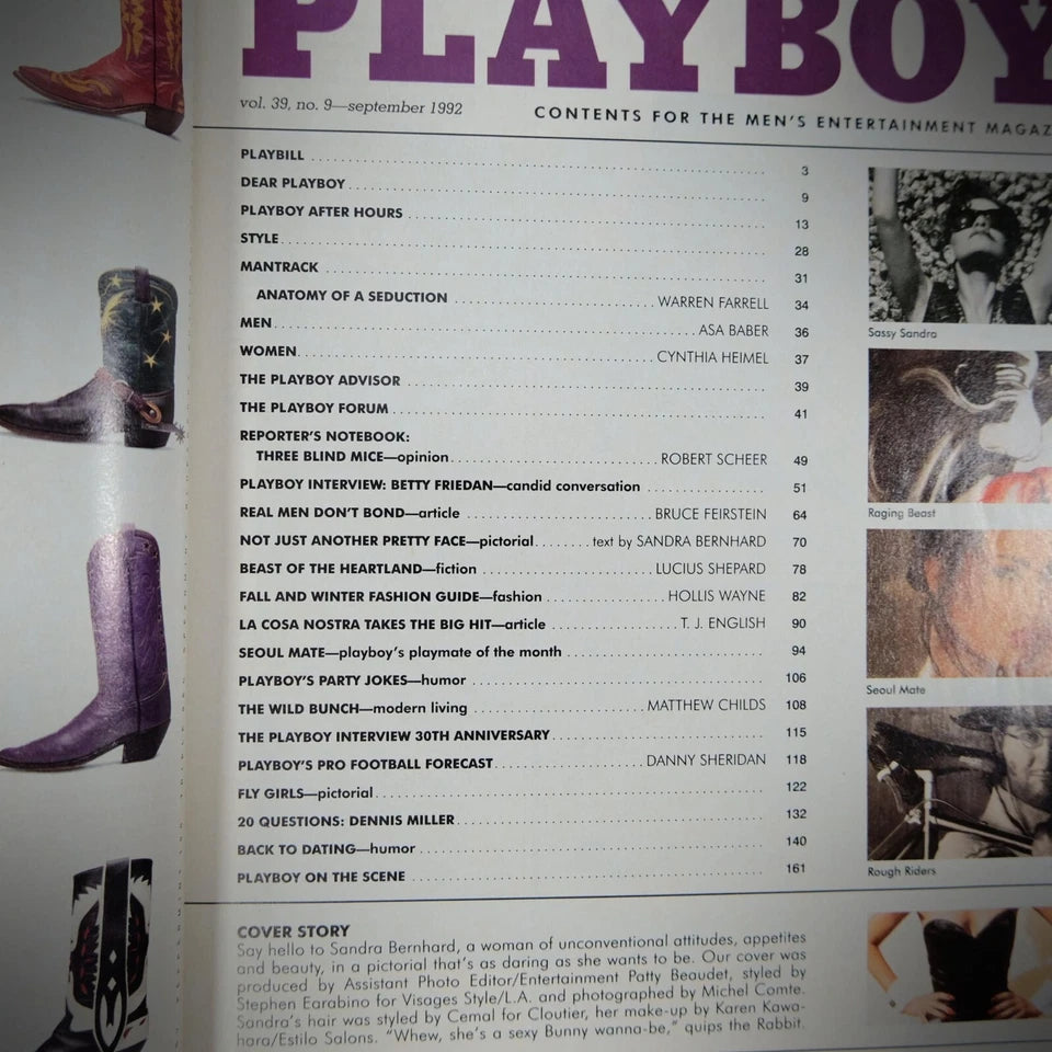 Playboy Magazine 1992 September