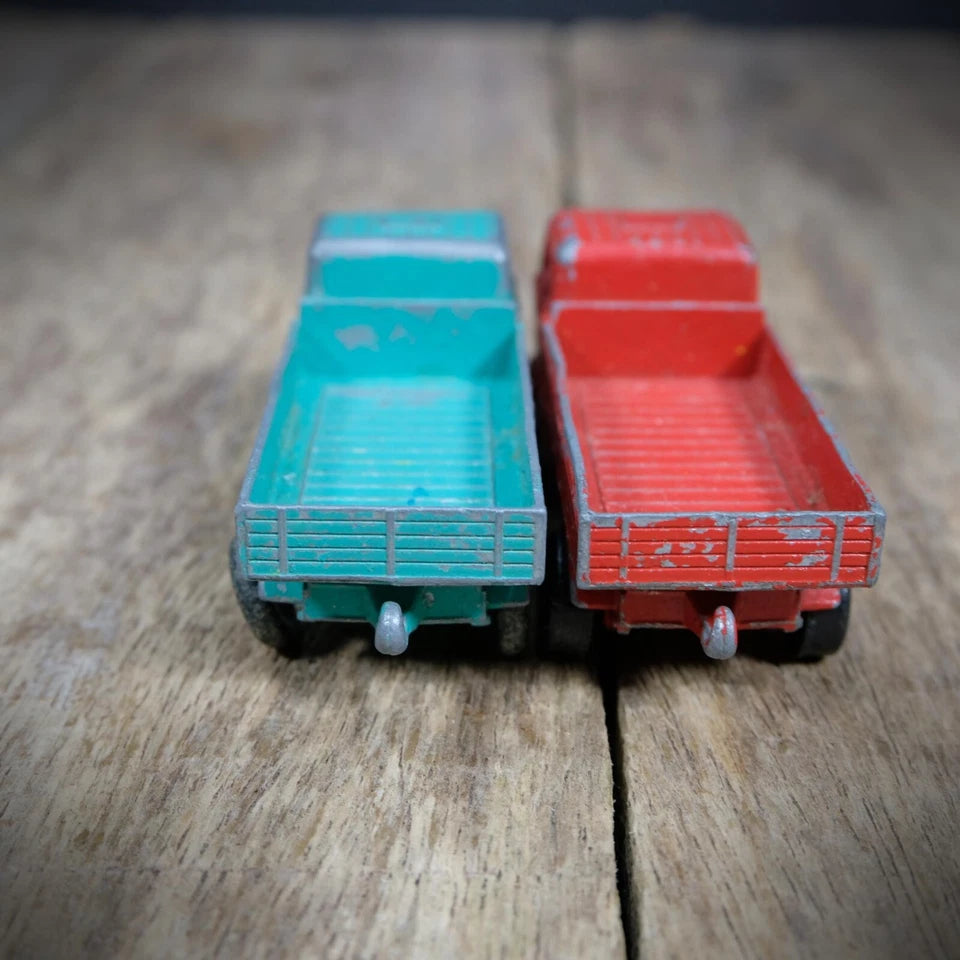 Pair of Vintage Matchbox Mercedes Trucks Lorries, Playworn