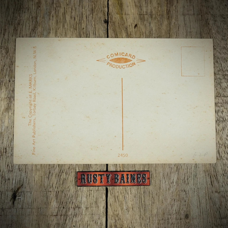 Postcard, E Marks Comic, Busty Curvy Lady Female Golfer, Innuendo