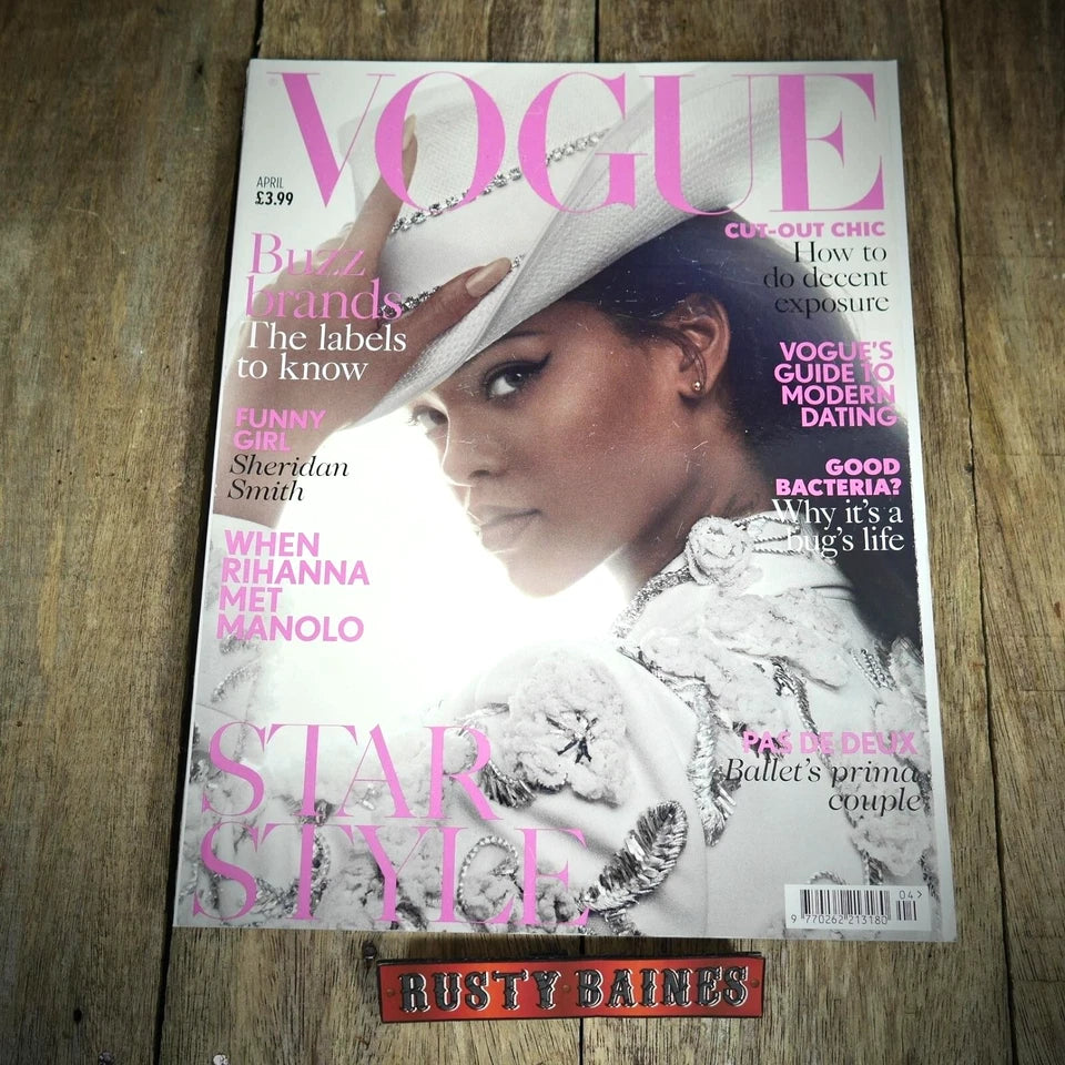 Vogue Magazine UK Back Issue, April 2016 Rihanna