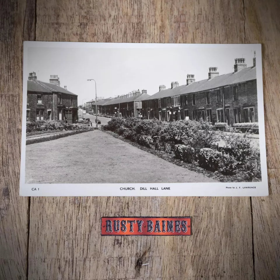 Vintage Postcard, Accrington, Church, Dill Hall Lane, Real Photo