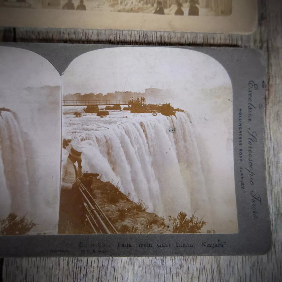 Stereoview Cards Bundle, Niagara Falls Frozen/Winter Scenes