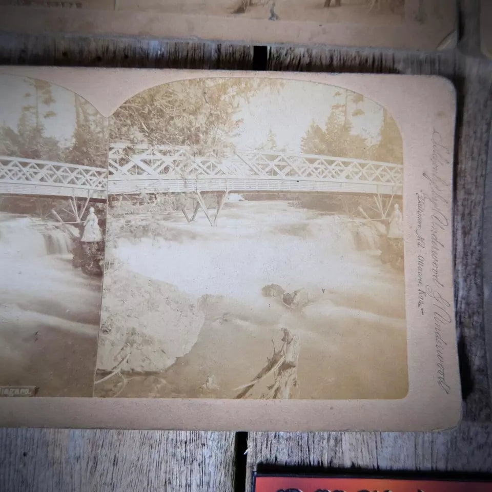 Stereoview Cards Bundle, Niagara Falls Frozen/Winter Scenes