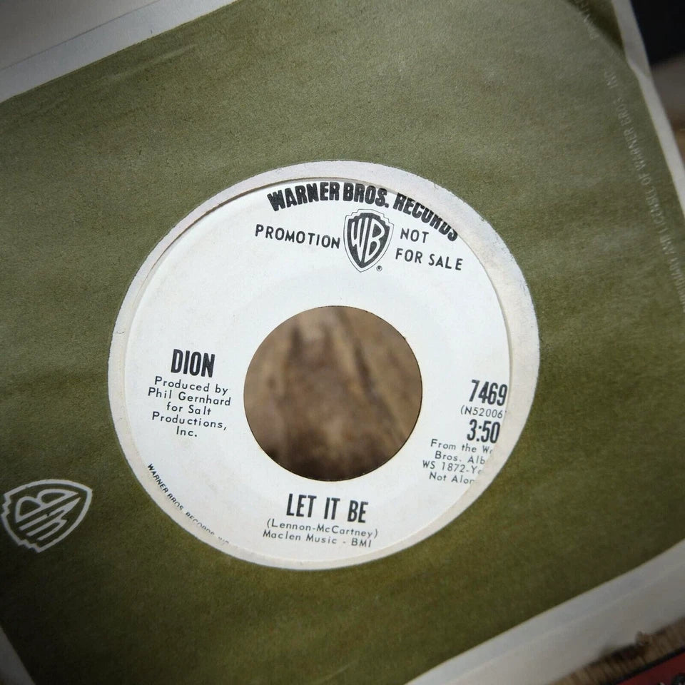 Record 7" Single, Dion, Close to it All/Let it Be