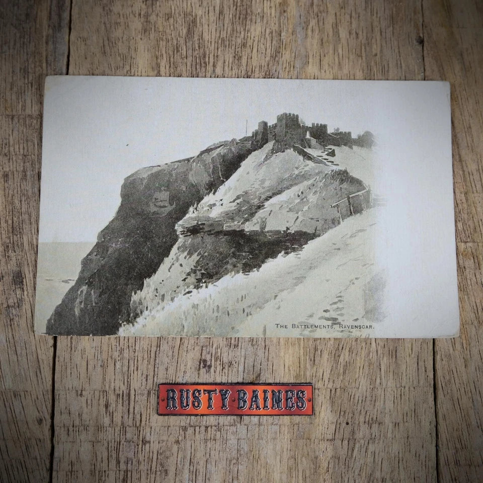 Postcard, Ravenscar, The Battlements, Art Card, Printed