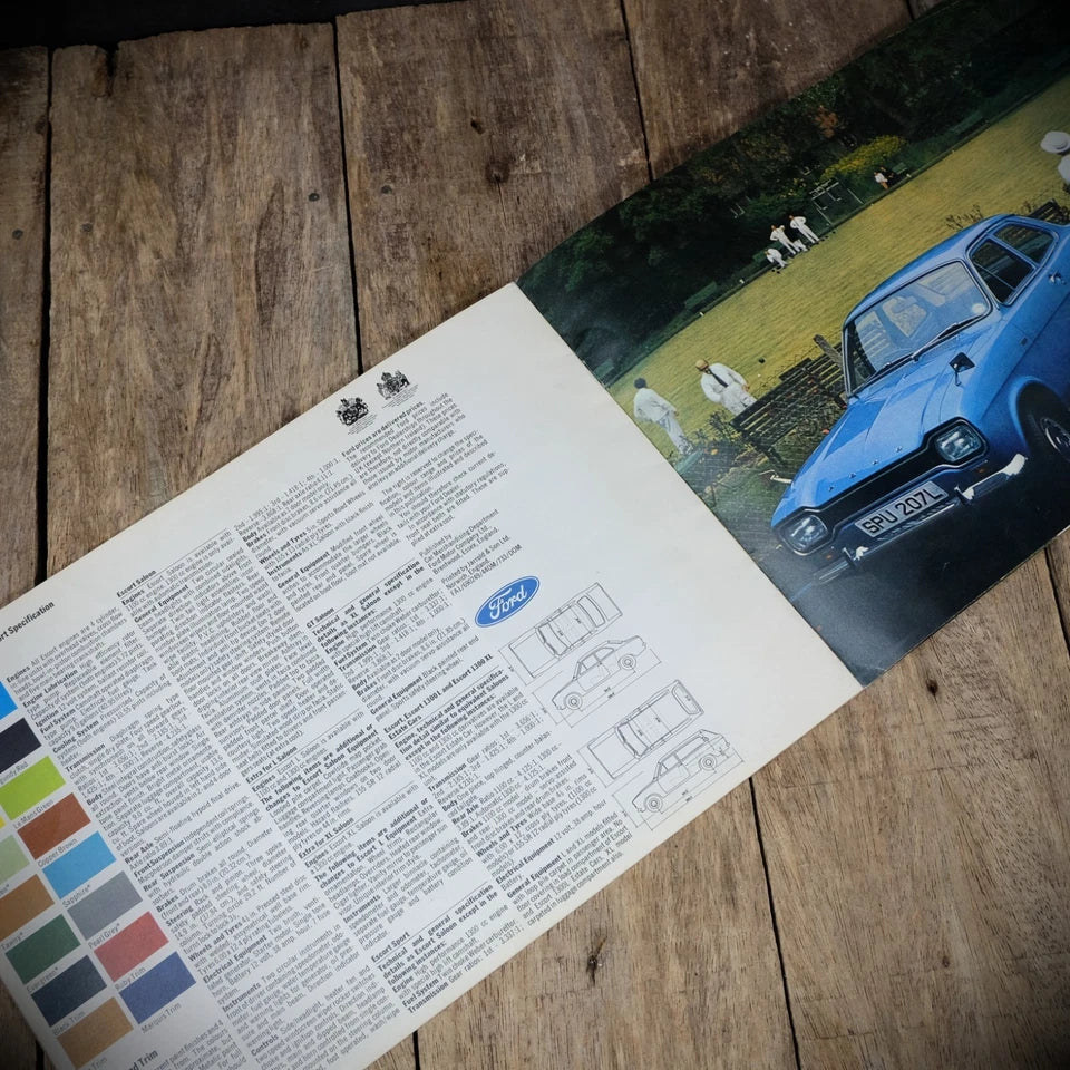 Car Brochure, Ford Escort Mk1 Undated, Saloon/Estate/XL/Sport/GT/XL/L