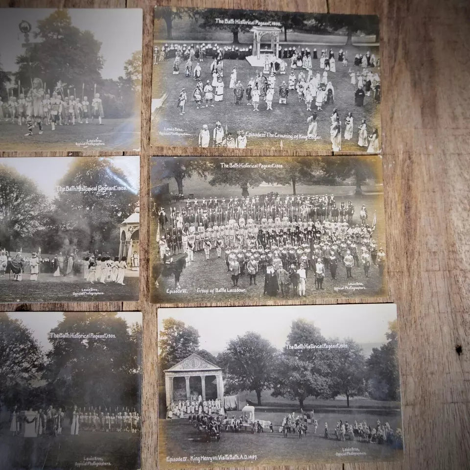Postcard Bundle Bath Historical Pageant 1909 Real Photo