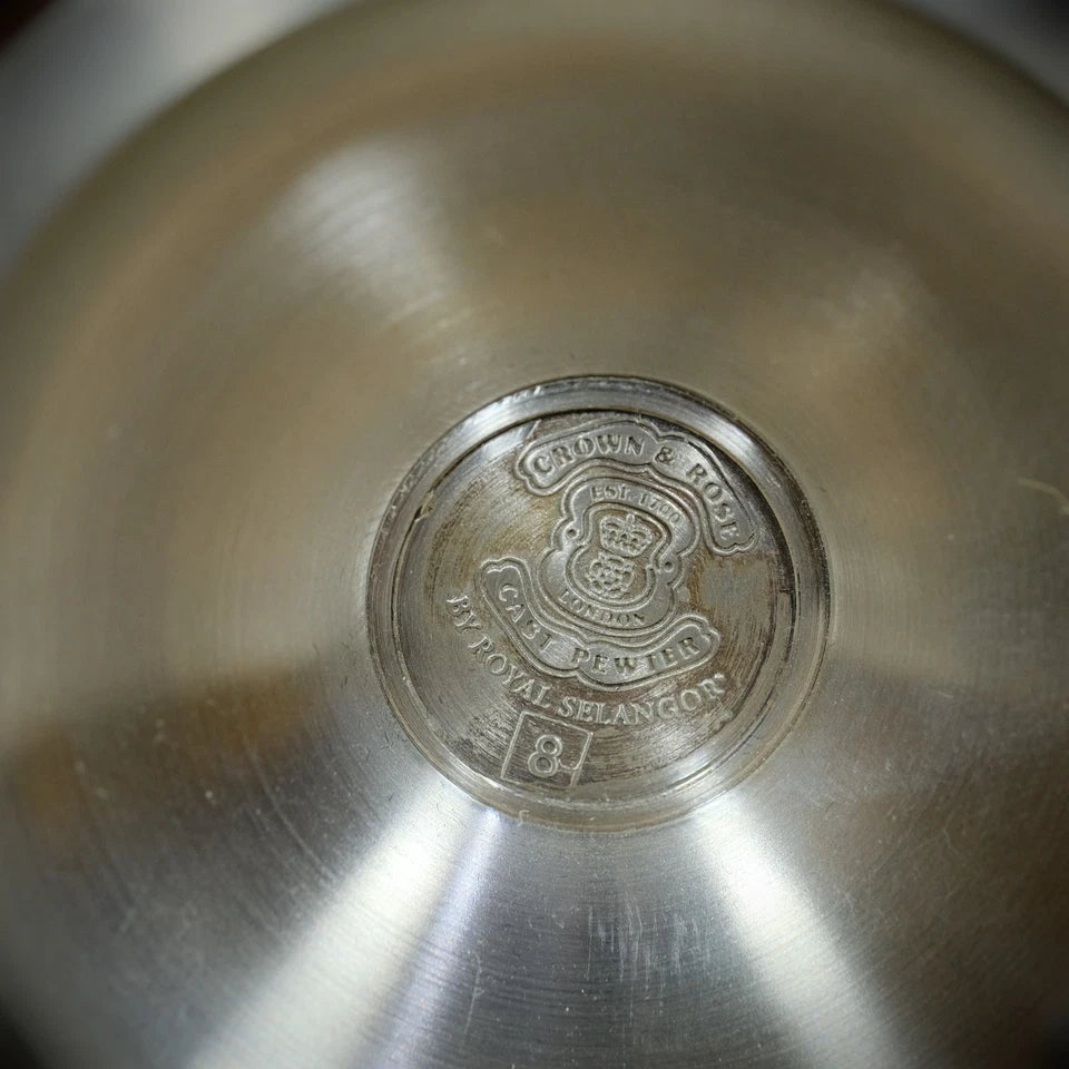 Leica Camera Fellowship Pewter Goblets, Crown & Rose, Royal Selangor, Wood Case