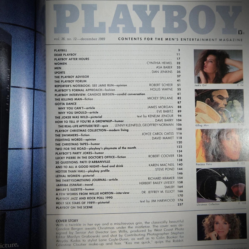 Playboy Magazine 1989 December