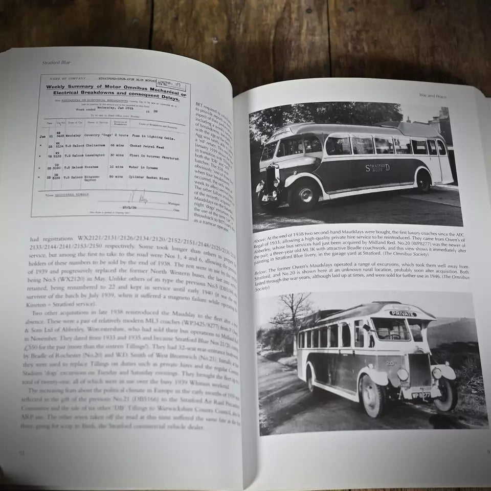 Stratford on Avon Blue, Vintage Bus History, Robert Telfer, 2003 Softcover