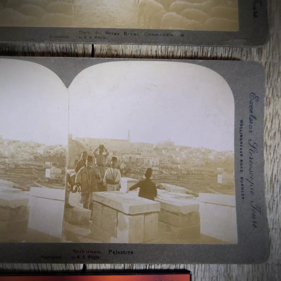 Stereoview Card x2 Bethlehem Palestine/Port Seras Kerela Constantinople Turkey